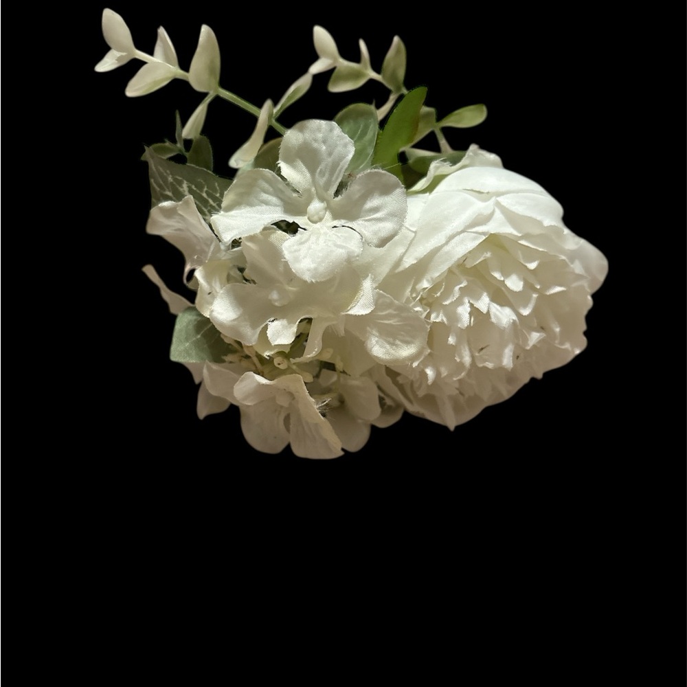 Elegant White Peony Spray Floral